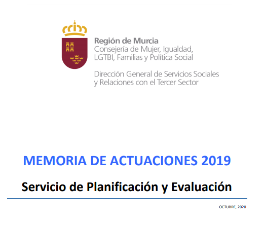 Memoria de actuaciones 2019 del Servicio de Planificación y Evaluación